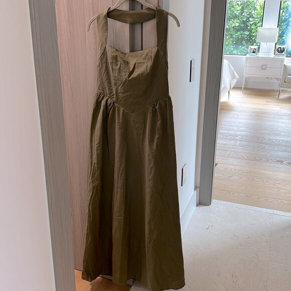 Commense Sage Green Halter Maxi Dress - Picture 7 of 9